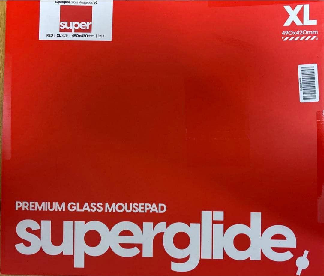 Pulsar Superglide2 Glass Mousepad XL 赤