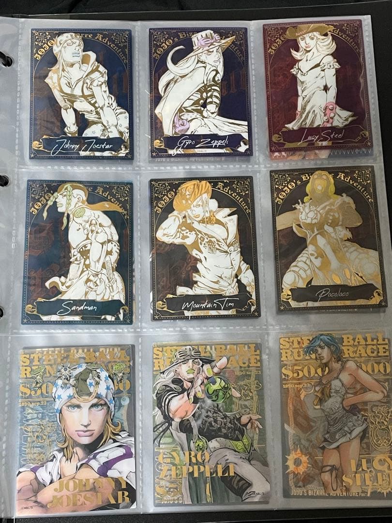 ジョジョキャラバン 箔押しクリアカードコレクション 7部 ABコンプリートセット