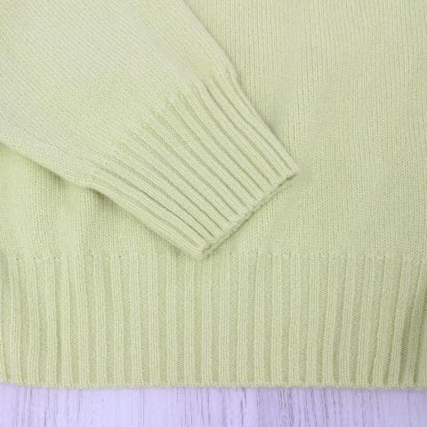 ◇良品 Loro Piana ベビーイエロー クルーネックニット カシミヤ