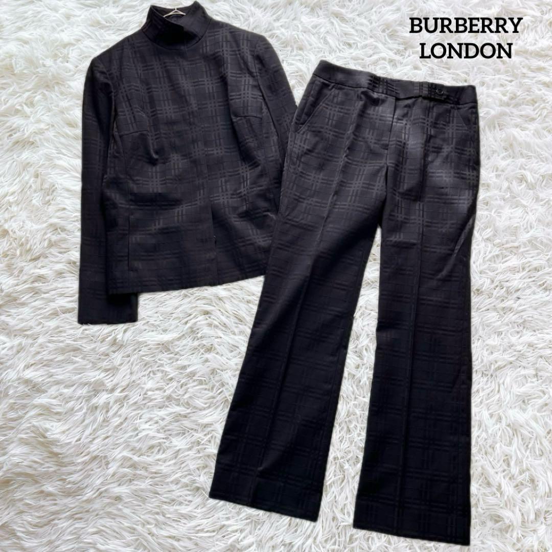 【極美品】バーバリーロンドン パンツスーツ セットアップ シャドーチェック 40