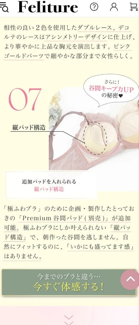 【新品未使用】Feliture極ふわブラジャーショーツセット Lサイズ3点セット