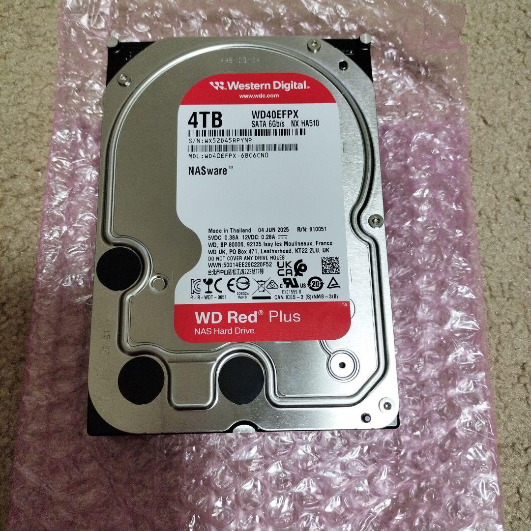 ほぼ新品Western Digital WD Red Plus 4TB