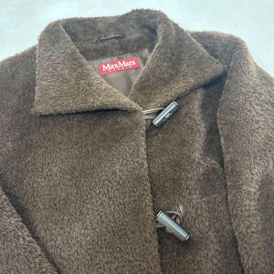 MaxMara　ダッフルコート　アルパカ　シャギー　ブラウン　サイズ38
