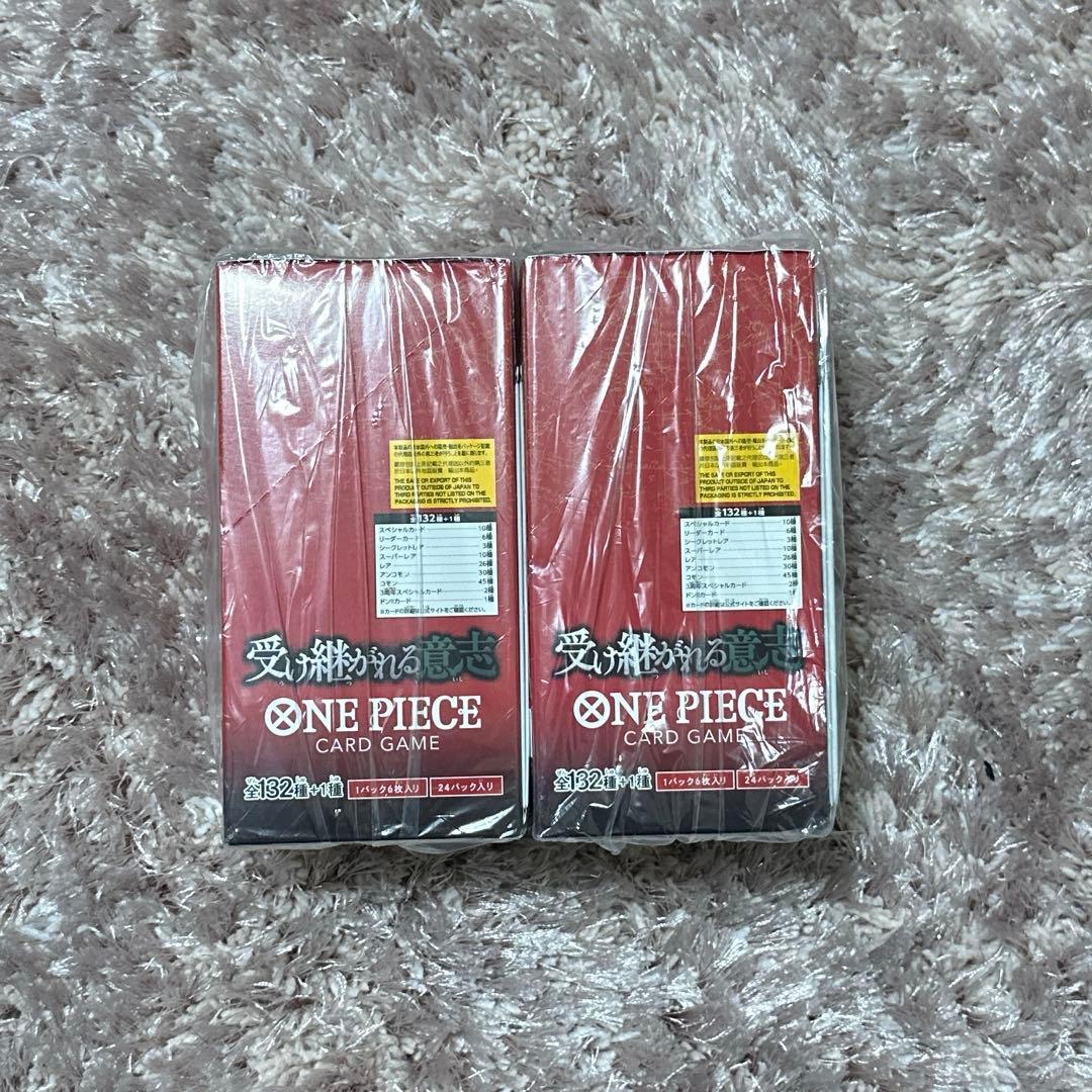ワンピースカードゲーム 受け継がれる意志 2BOX テープ付き プロモカード6枚