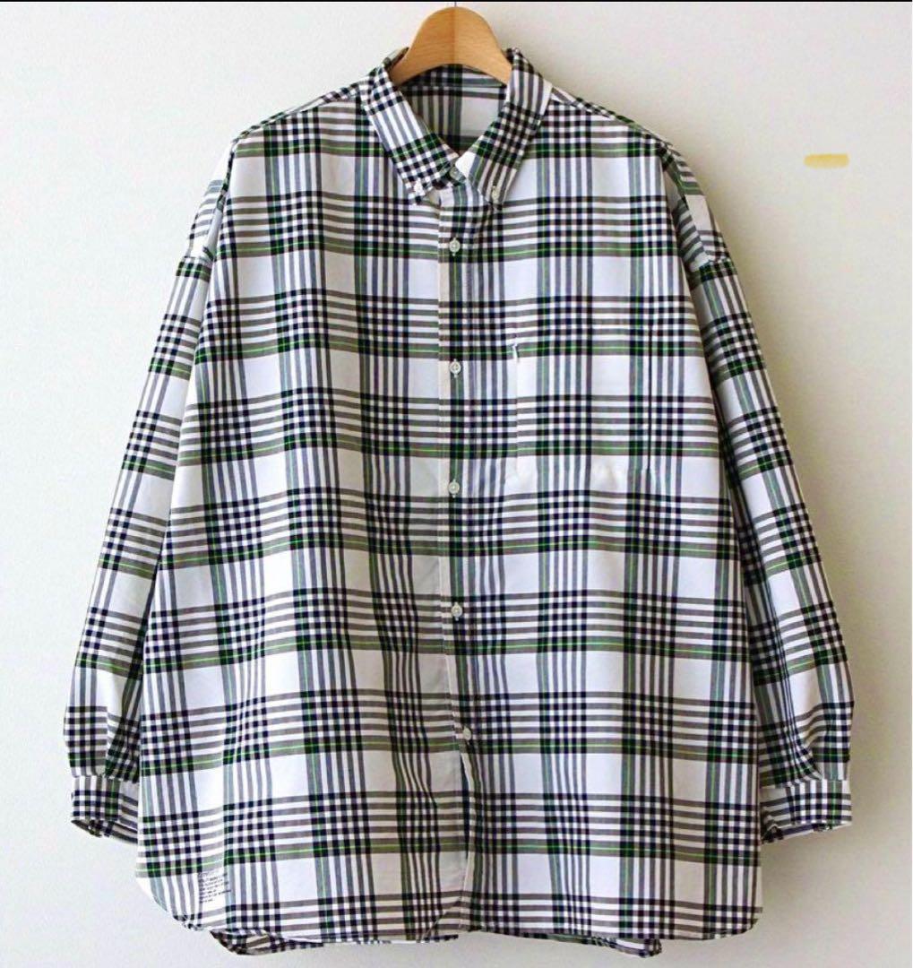 ★超美品Fresh Service ユーティリティマドラスボタンダウンシャツ