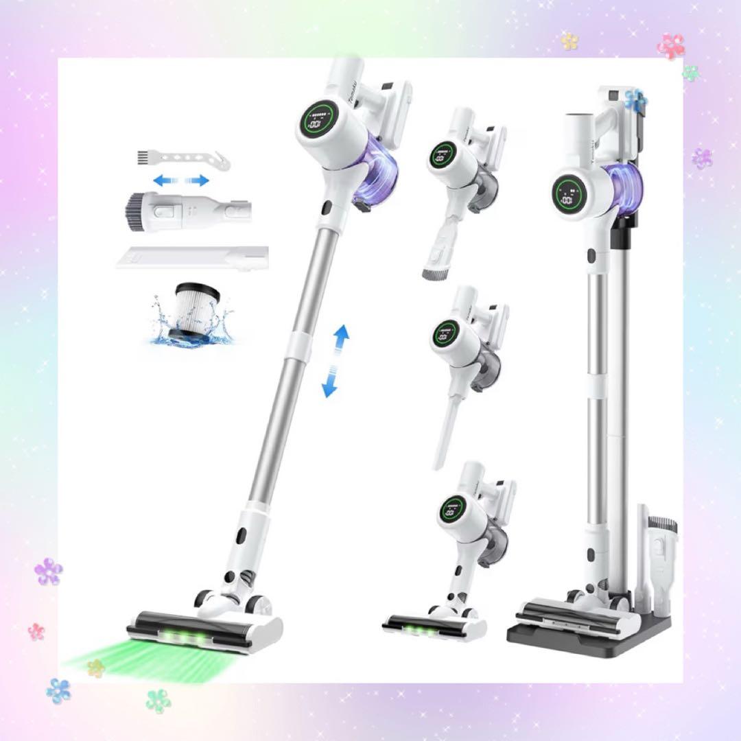 コードレス掃除機 TK53Pro 95KPa 強力吸引 収納充電スタンド付