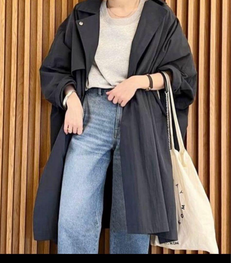 【タグ付き新品未使用】plage テントコート　ネイビー　36