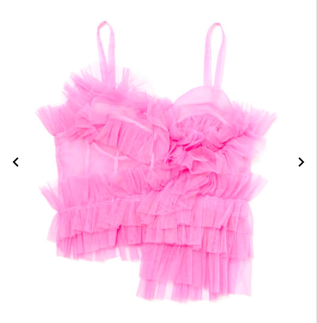 トップス VIVIANO / Ruffle Tulle Bustier