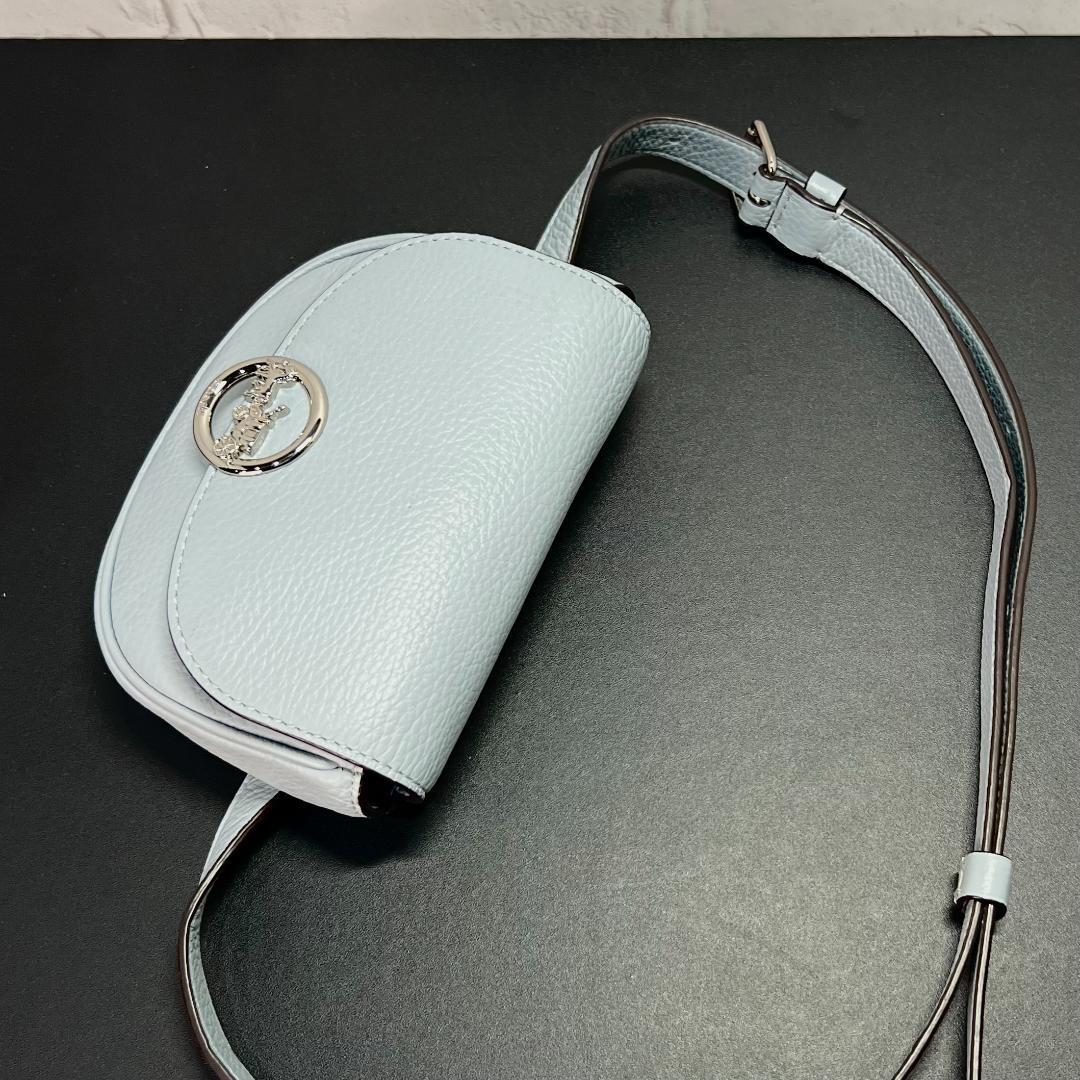 ✨正規品＆極美品‼️✨ コーチ レザー ウエストバッグ ヒップバッグ ブルー