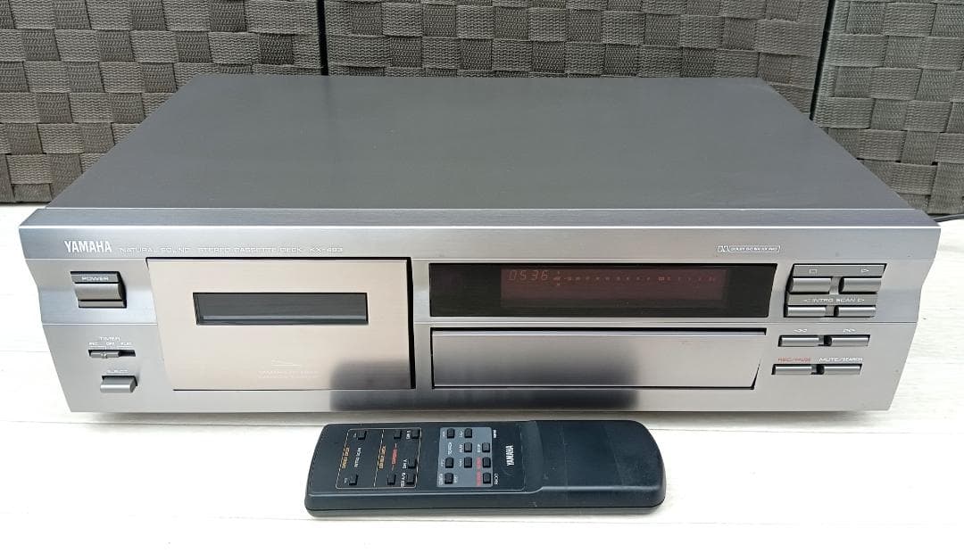 ヤマハ　ステレオ カセットデッキ　KX-493　リモコン付　オーディオ