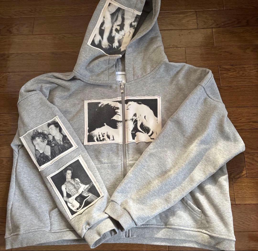 【正規品】bastard ワッペン付きパンク風ジップジップパーカー NIKI着用