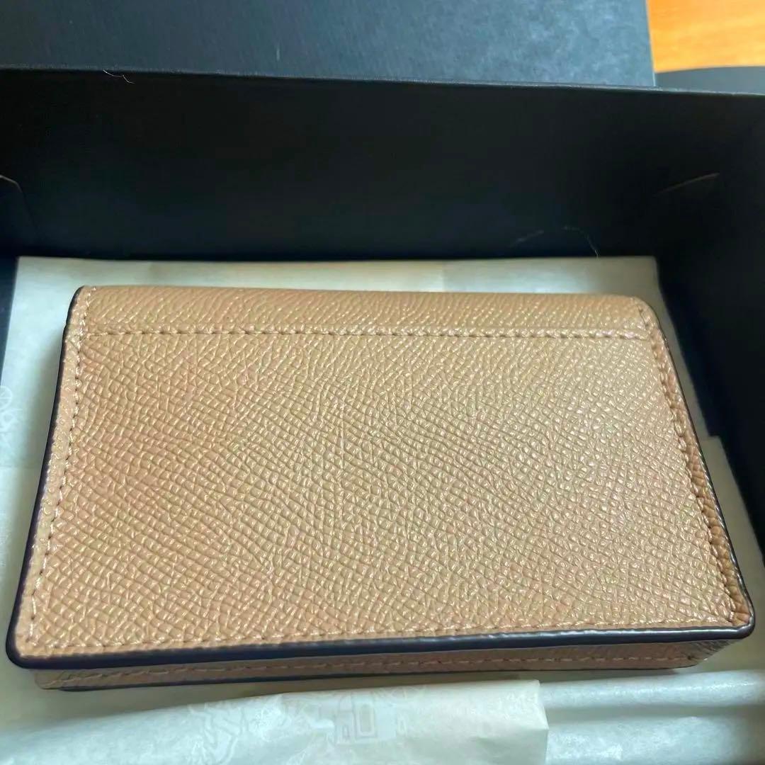 値下げ中★超美品★【COACH/コーチ】カードケース 名刺入れ ベージュ レザー