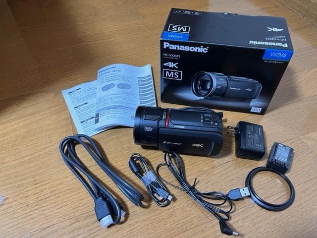 【美品・未使用】Panasonic HC-VX2MS 4Kビデオカメラ ブラック