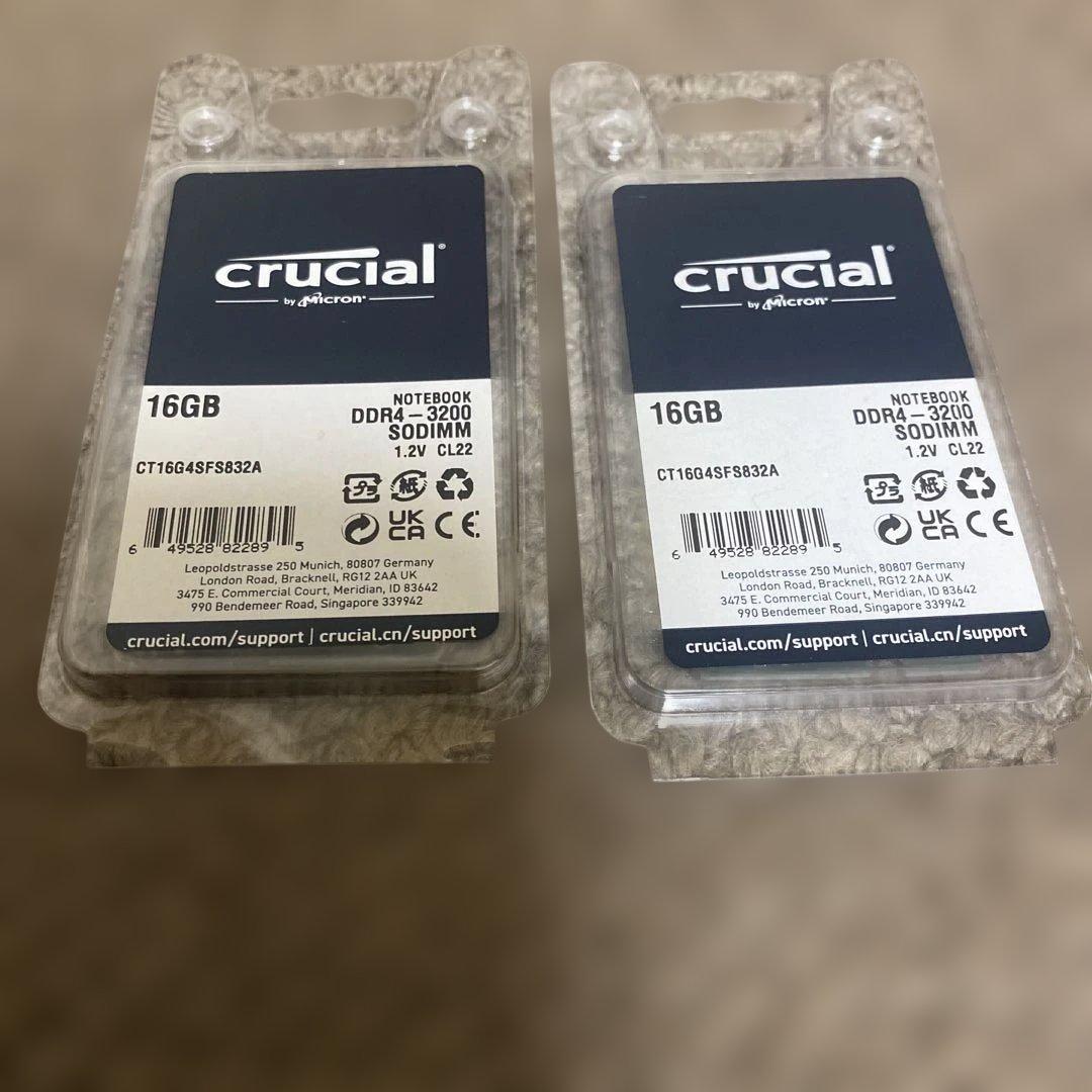 メモリー Crucial 16GB DDR4-3200 SO-DIMM