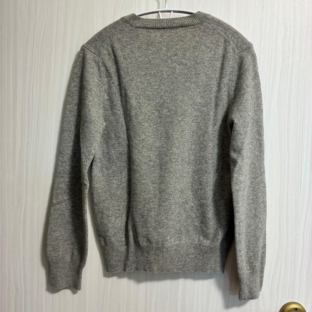 PLAY Comme des Garçons グレー Vネック セーター S