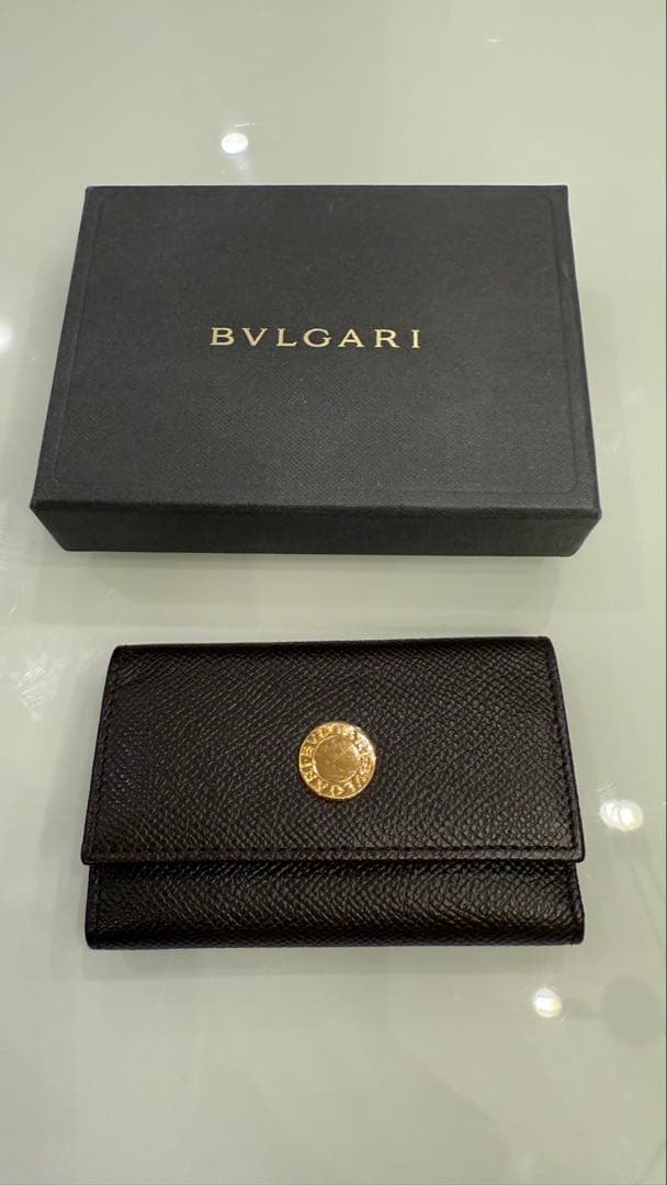 新品 BVLGARI ブルガリ キーケース レザー ダークブラウン 箱付き