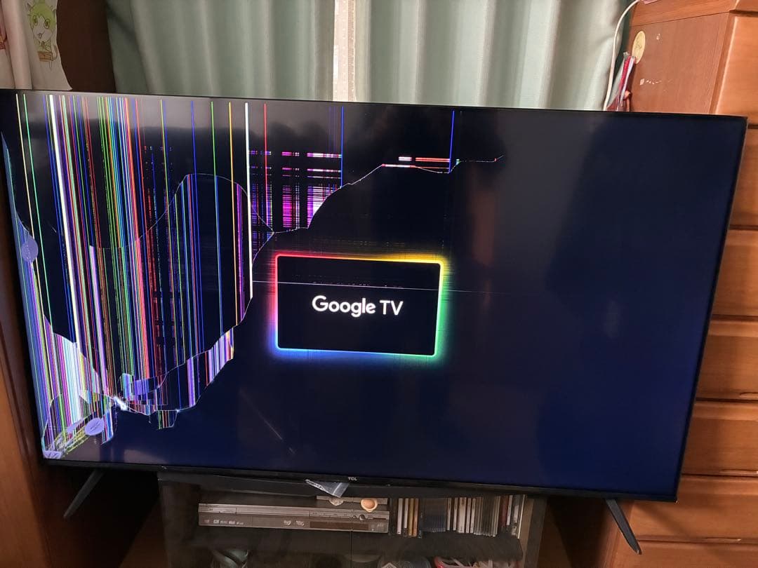 TCL 55P61K 4KGoogle TV 液晶テレビ 画面ひび割れジャンク品