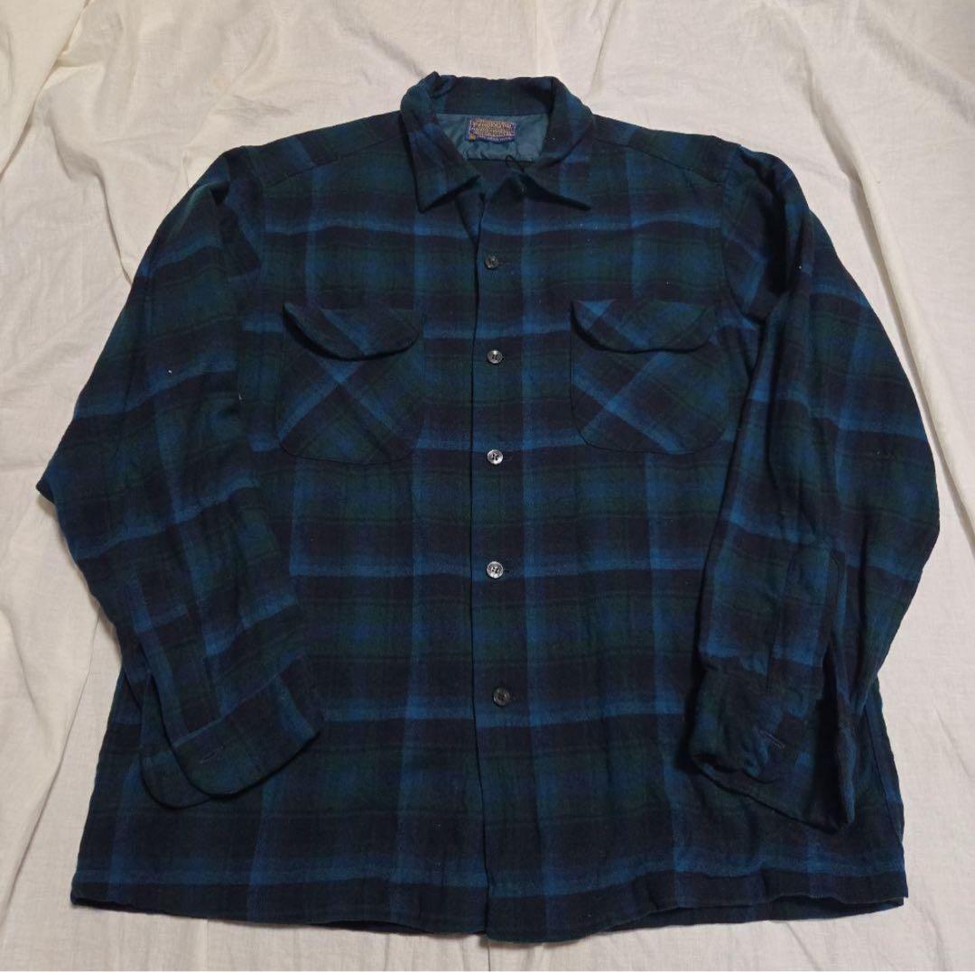 極上配色！60s ペンドルトン ボードシャツ L オンブレ　チェック シャドー