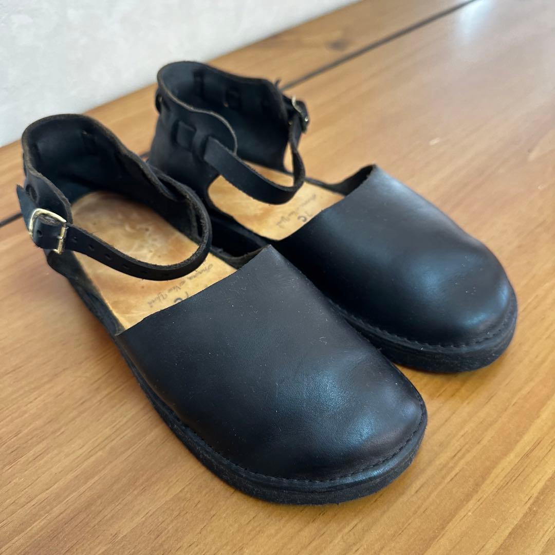 美品 オーロラシューズ ニューチャイニーズ 24cm 7c ブラック