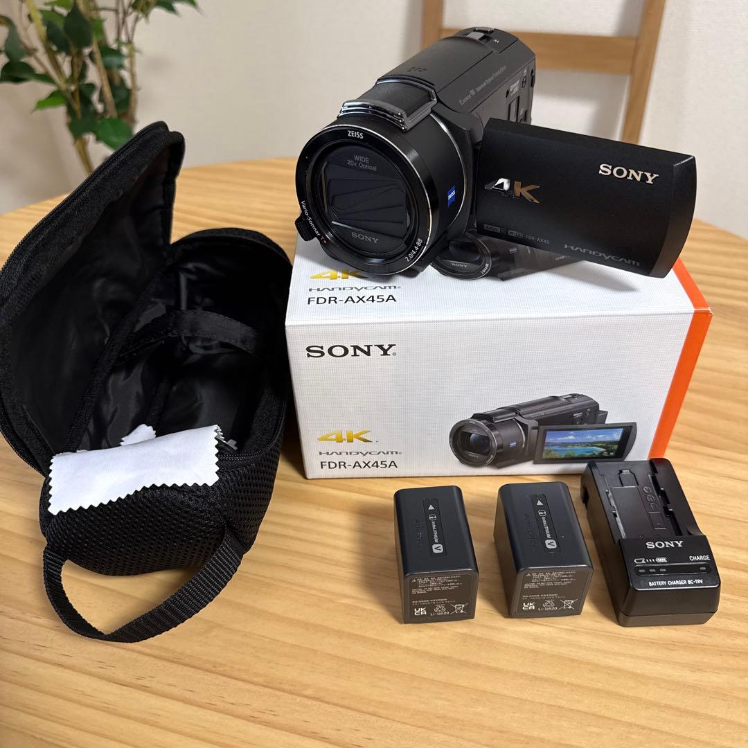 SONY FDR-AX45A 4Kビデオカメラ バッテリー2個と充電器付き！