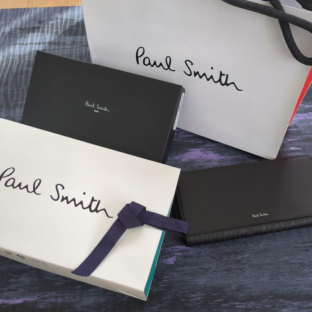 【新品未使用】Paul Smith ブラック長財布ラウンドファスナー
