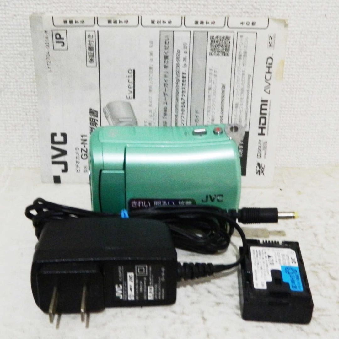 動作品 JVC GZ-N1 美品 超小型 HD 8GB内蔵 裏面照射CMOS
