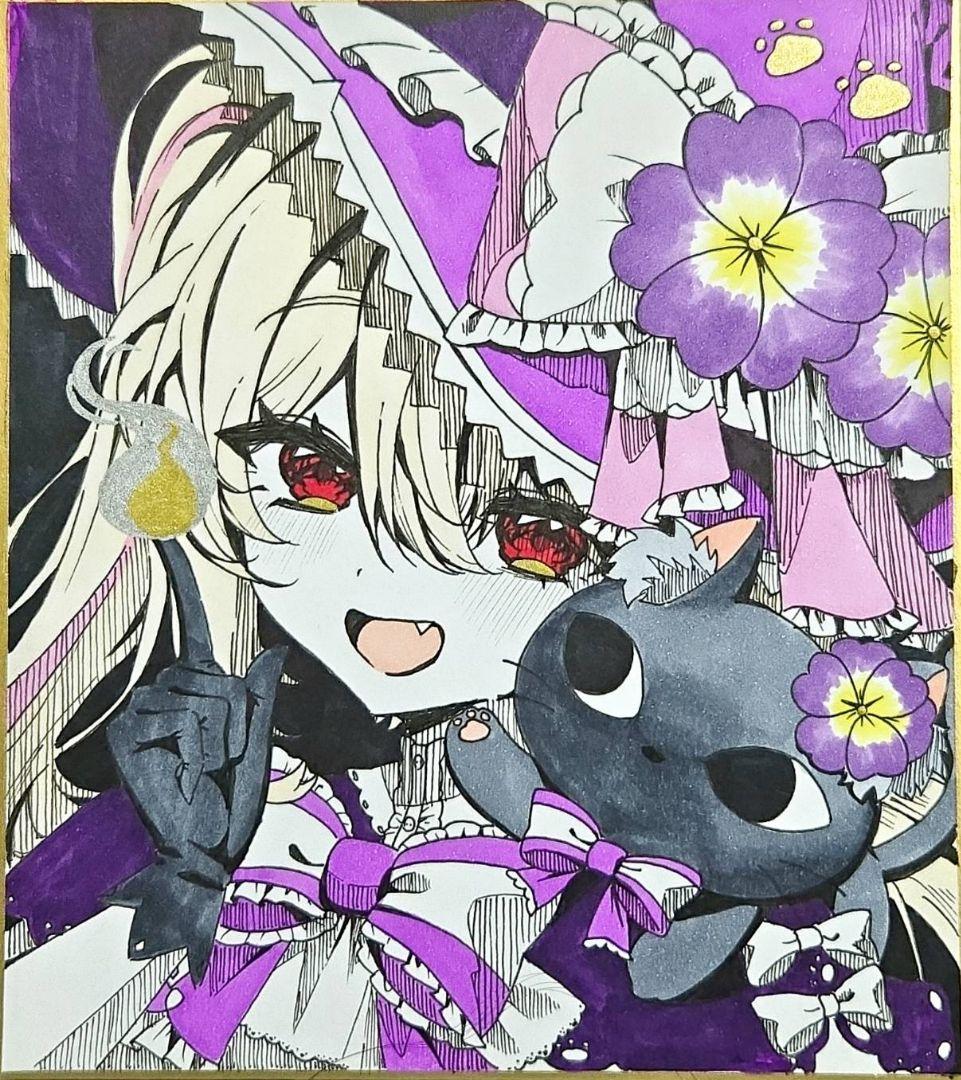 裕*様 ★オリジナル手描きイラスト★原画一点物★小色紙★ミニ色紙★No.7★