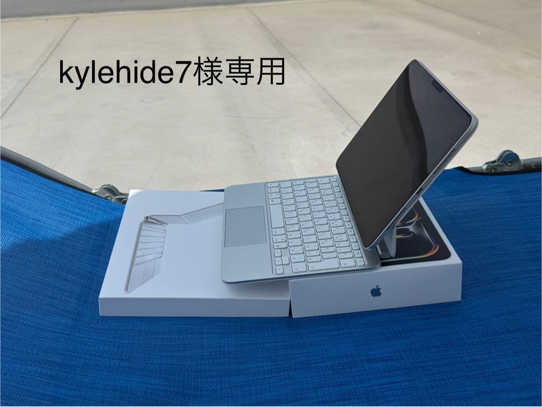 iPad Pro 11インチ（M4）シルバー+純正キーボードホワイト電池100%