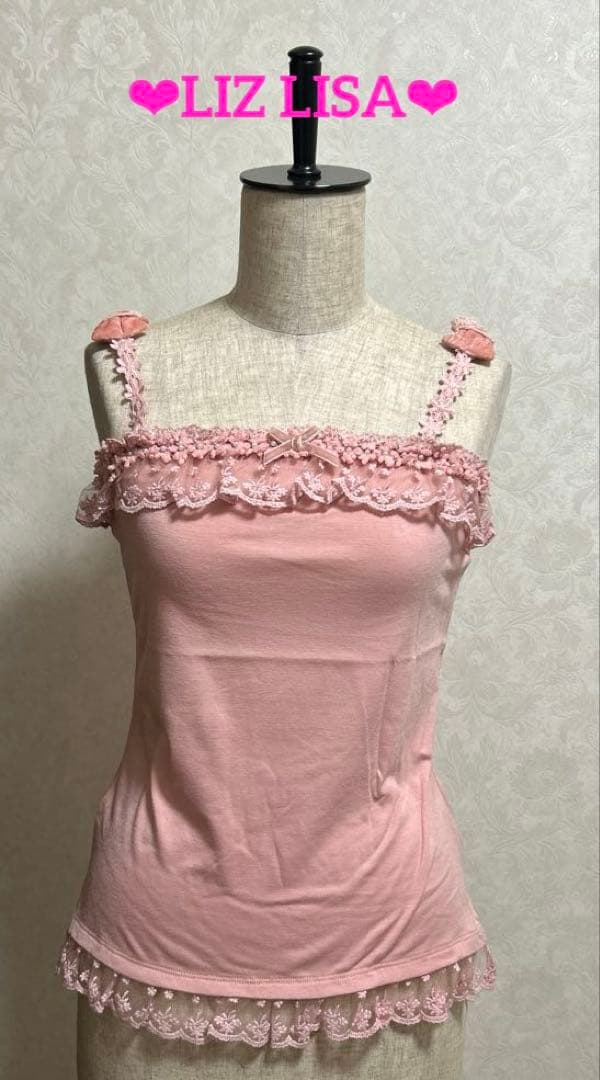 LIZ LISA リボン♡レース♡ピンク色 キャミソール 新品未使用品❤︎可愛い系