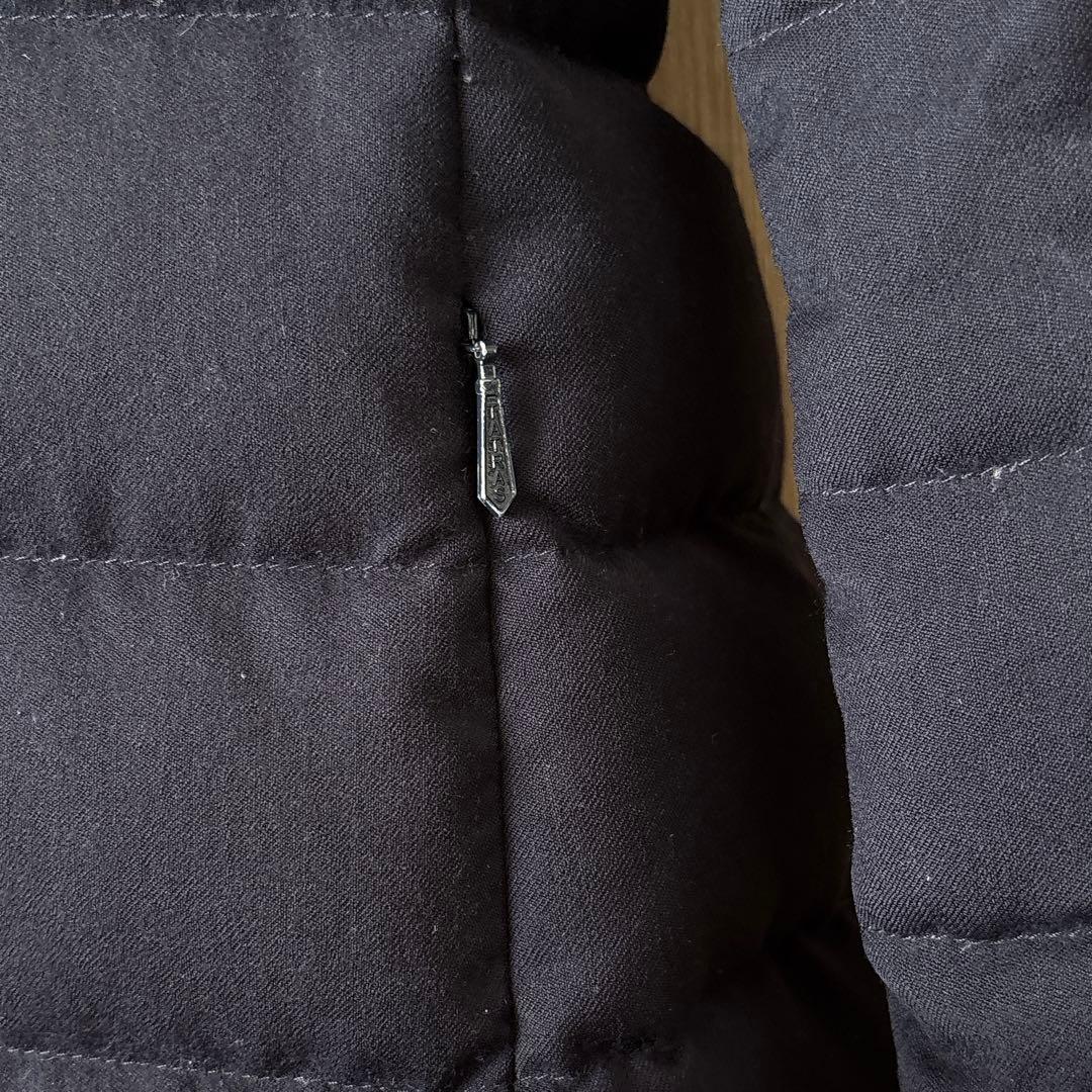 【1203】タトラス　ラビアナ　ファー付きロングダウンコート　濃紺