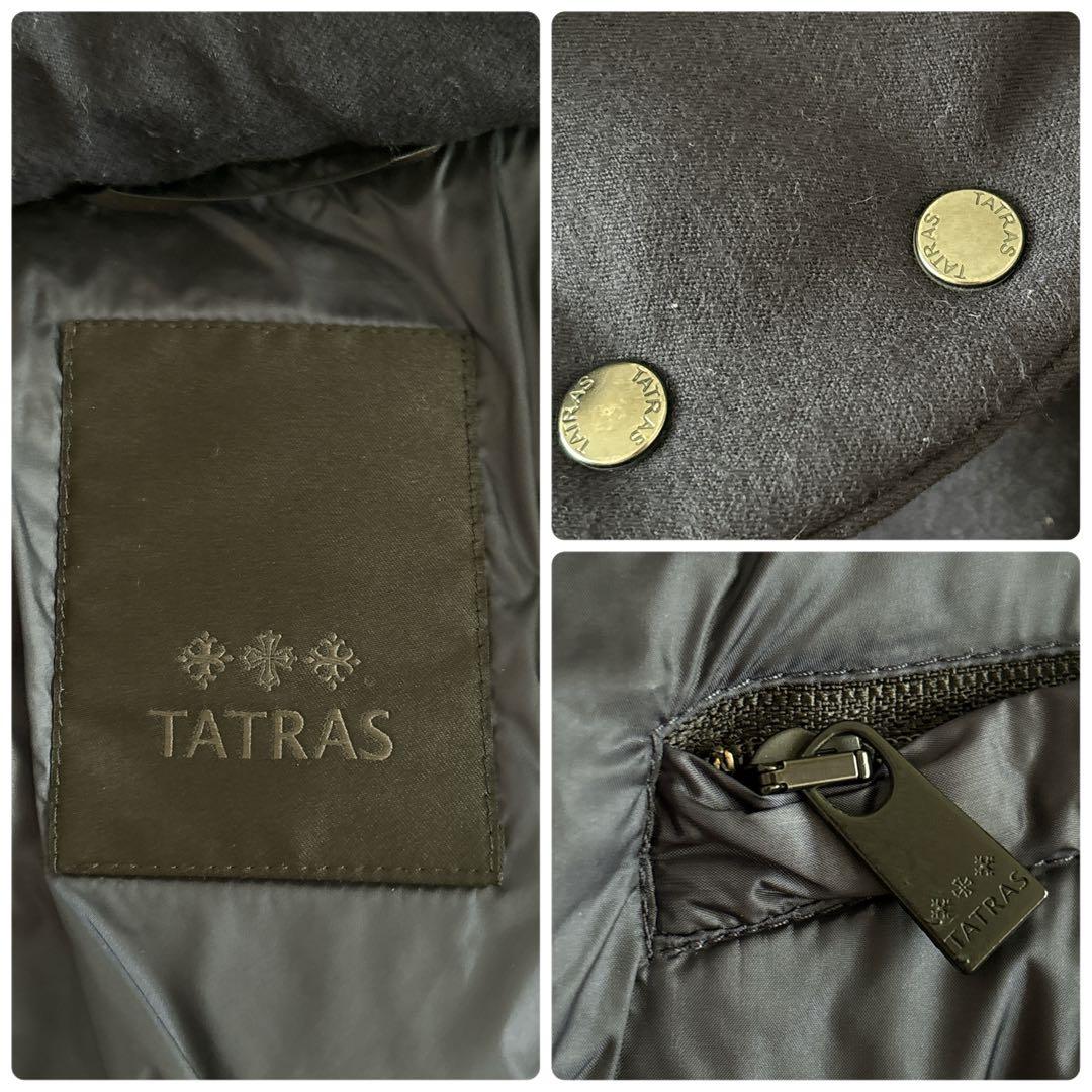 【1203】タトラス　ラビアナ　ファー付きロングダウンコート　濃紺