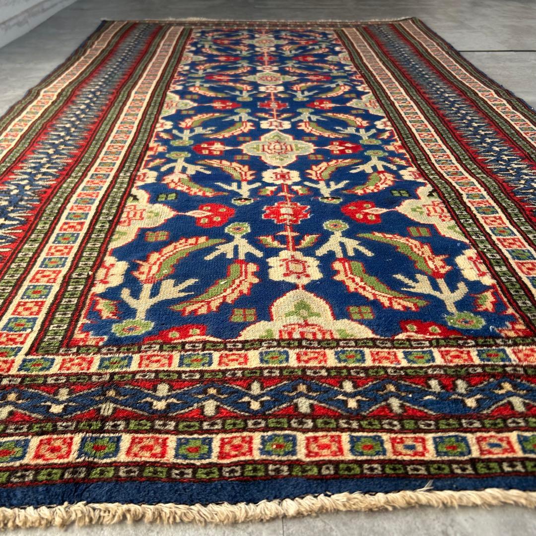 【1980s Vintage】151cm × 89cm ラホール産 ラグ