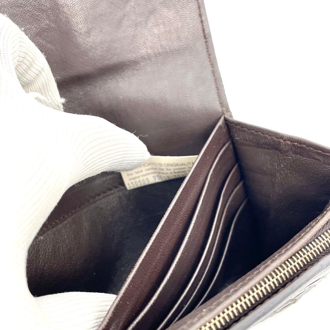 ボッテガヴェネタ　長財布　レザー　ダークブラウン　管理番号【b88】