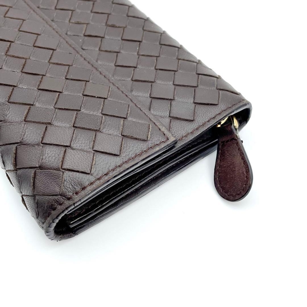 ボッテガヴェネタ　長財布　レザー　ダークブラウン　管理番号【b88】