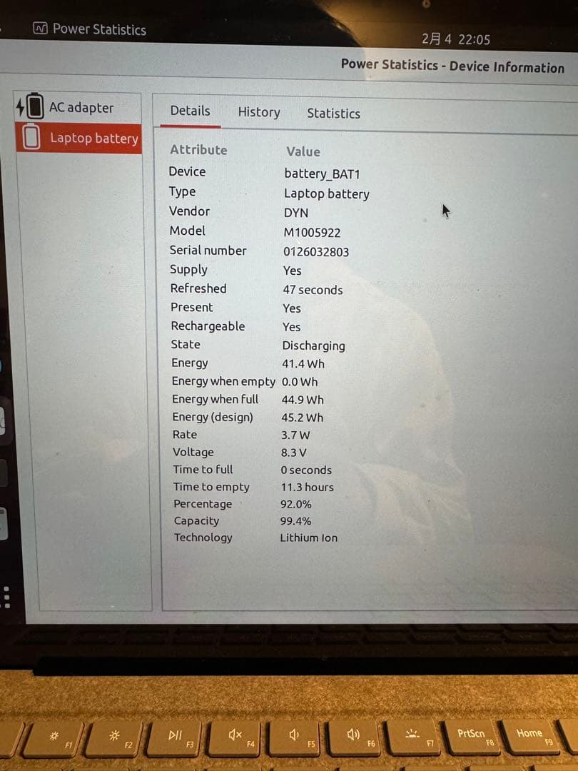 Microsoft Surface laptop 2本体 & 充電器 Linux