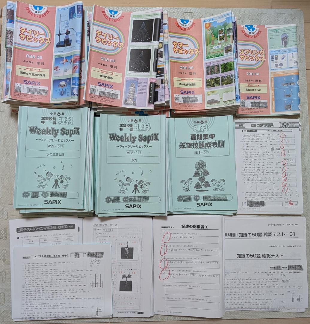 【SAPIX】サピックス 6年 理科テキスト 小6 記述の総復習・知識の総完成等