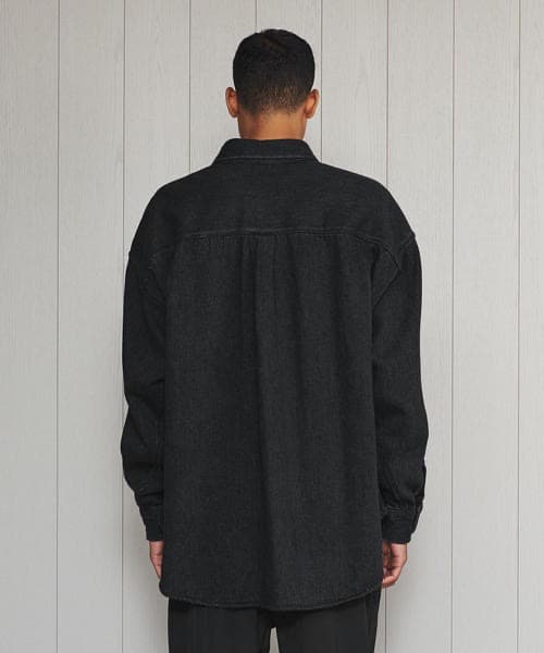 H BEAUTY&YOUTH 厚手 オーバーサイズ フェード デニムシャツ M