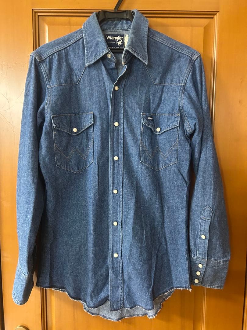 Wrangler デニム ウエスタンシャツ USA製 14 1/2 x 32
