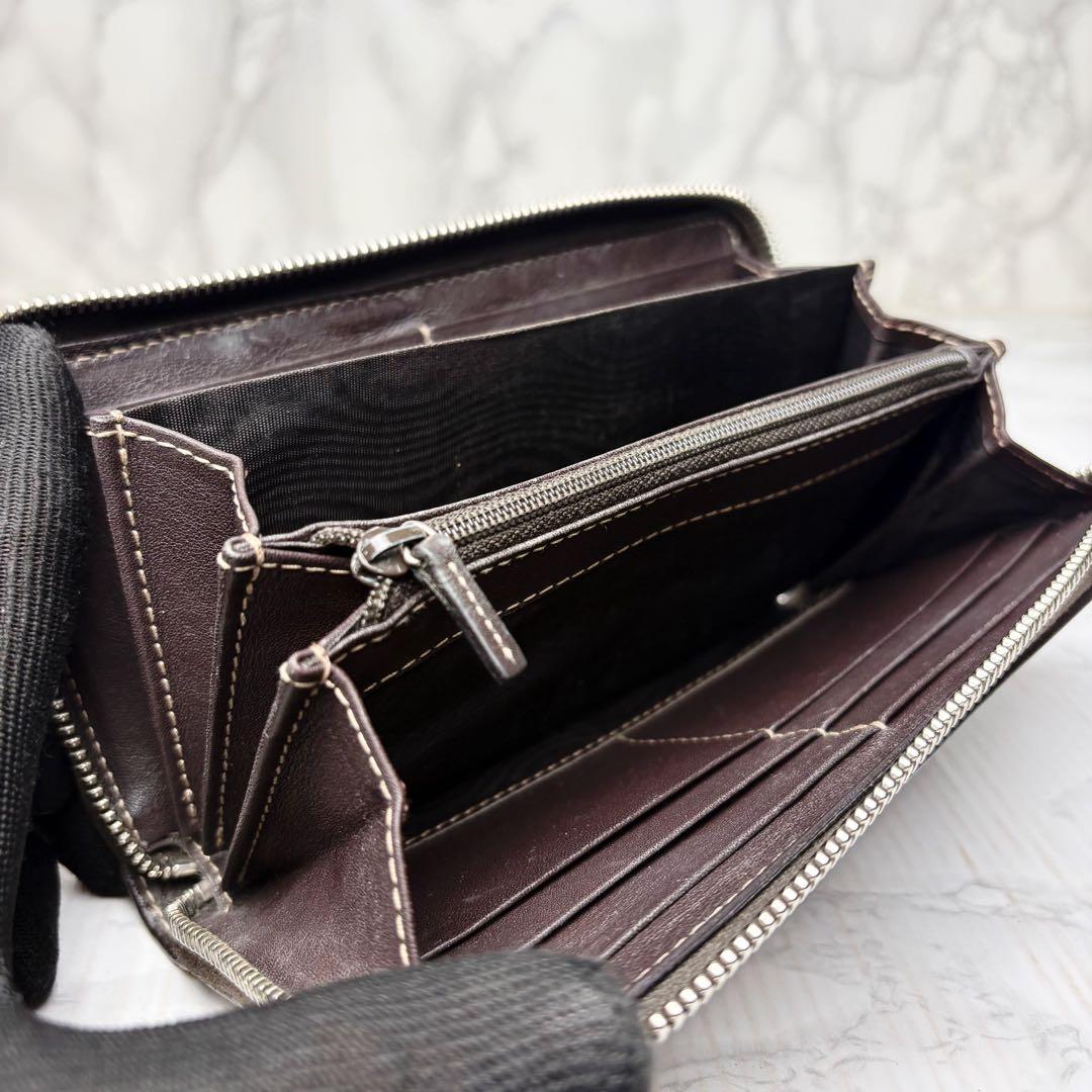 09 極美品 GUCCI 長財布 ラウンドファスナー PVC GGスプリーム o