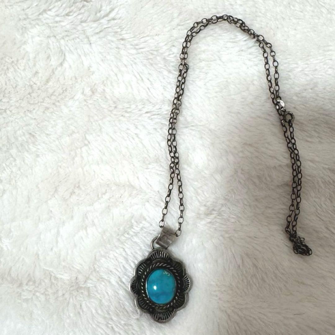 。*様 ナバホ族　ターコイズ　silver925 ネックレ
