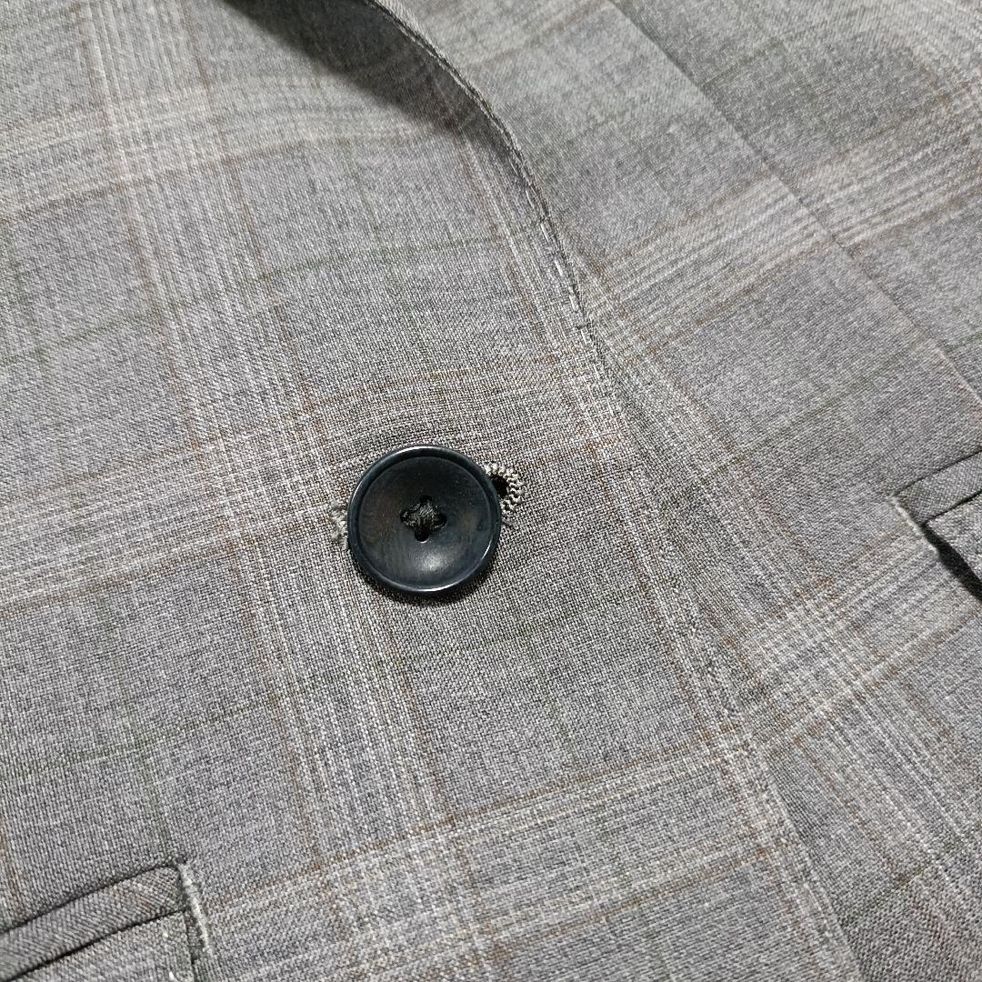 美品＊HILTON ヒルトン チェック パンツスーツ ストレッチ イタリア製生地