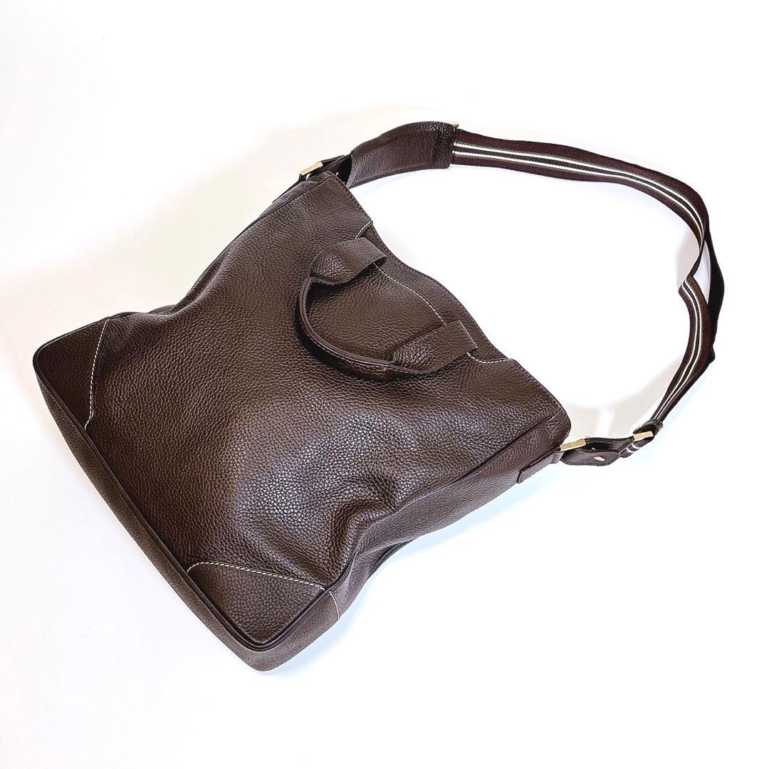 ダンヒル　dunhill メッセンジャーバッグ　2way オールレザー　ブラウン