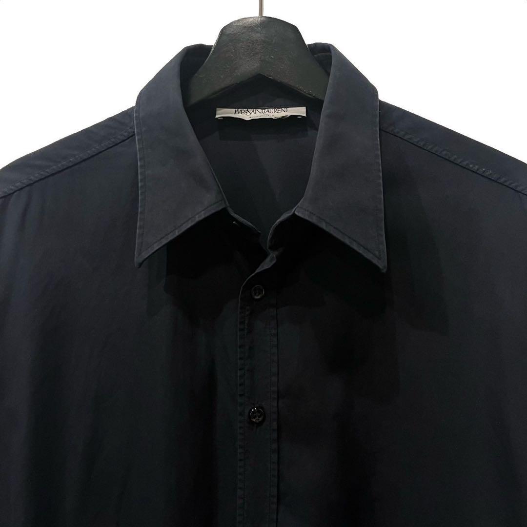 90s Saint Laurent コットンカフスシャツ 名作 PARIS