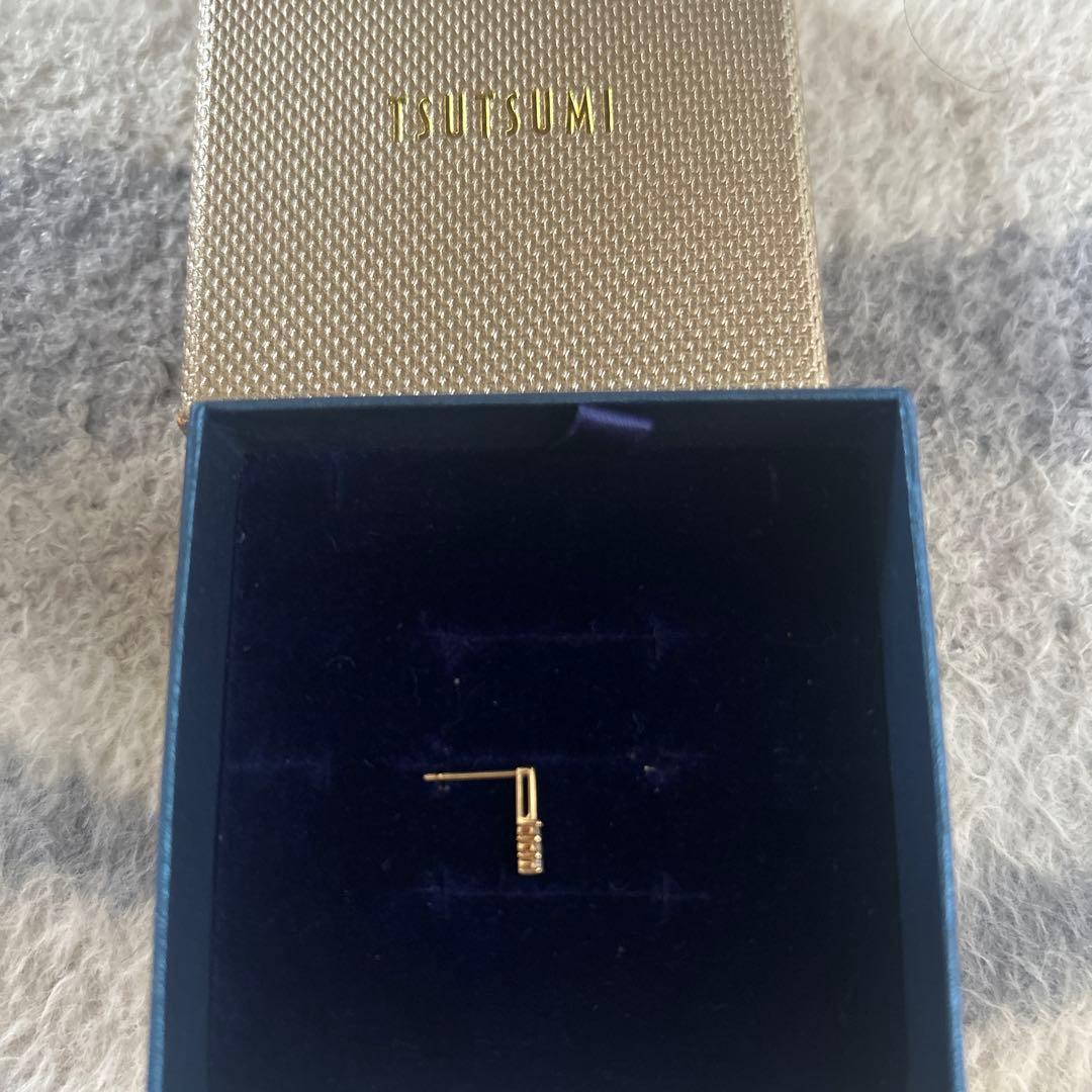 TSUTSUMI ゴールド 片耳用ピアス18金ダイヤ