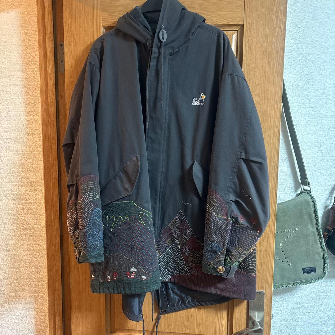 go slow caravan 刺繍モッズコート