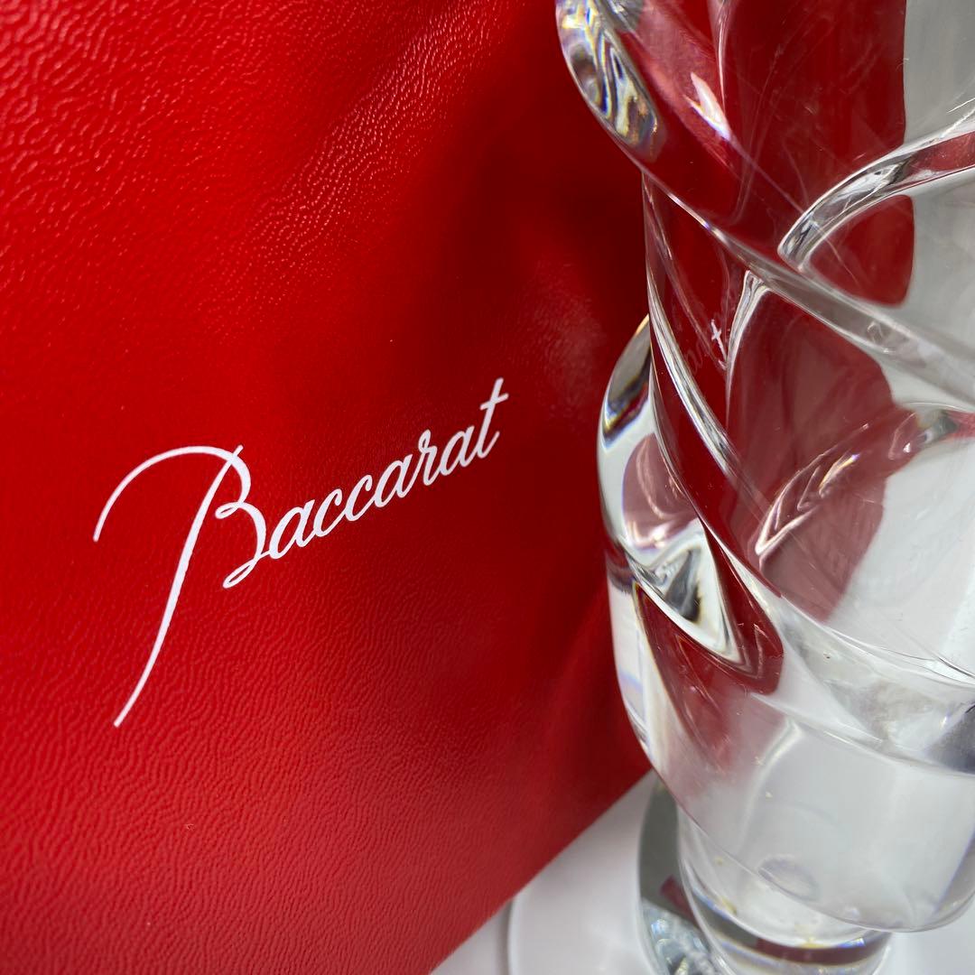 専用バカラ　スパイラル花瓶　共箱　高さ21.2㎝　東Y6-1008☆1Fトヒルサ