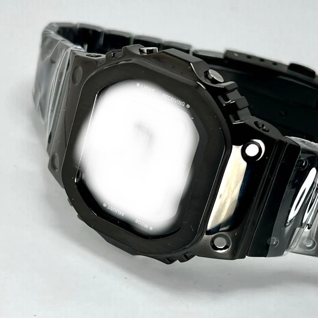 新品 フルメタルカスタム用ステンレスブラック、ベゼル・バンド(時計は含みません)