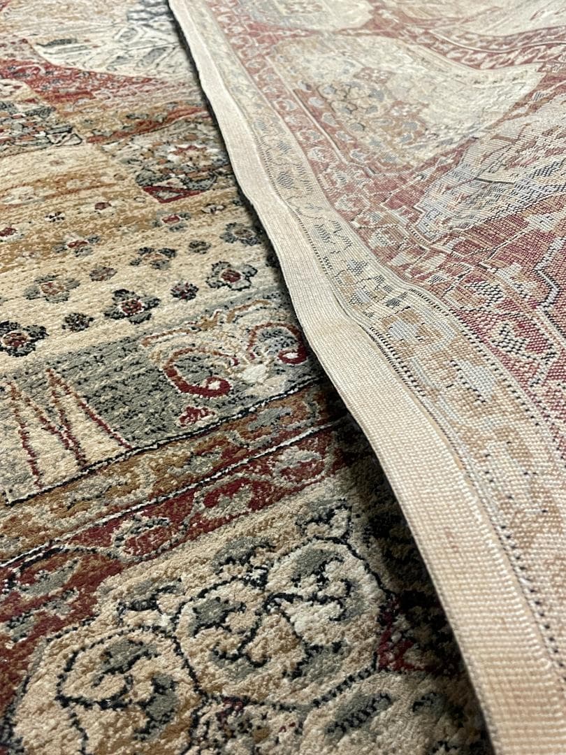 【定価88000円美品】高密度ウィルトン織り高級ペルシャ柄絨毯肉厚ヴィンテージ風