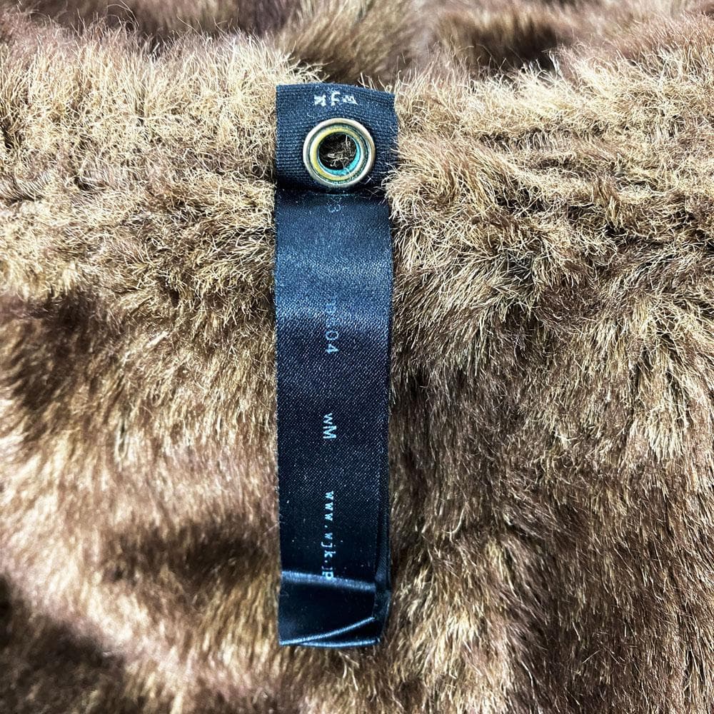 ★美品★wjk 裏地総ファー ボアモッズコート ミリタリージャケット M