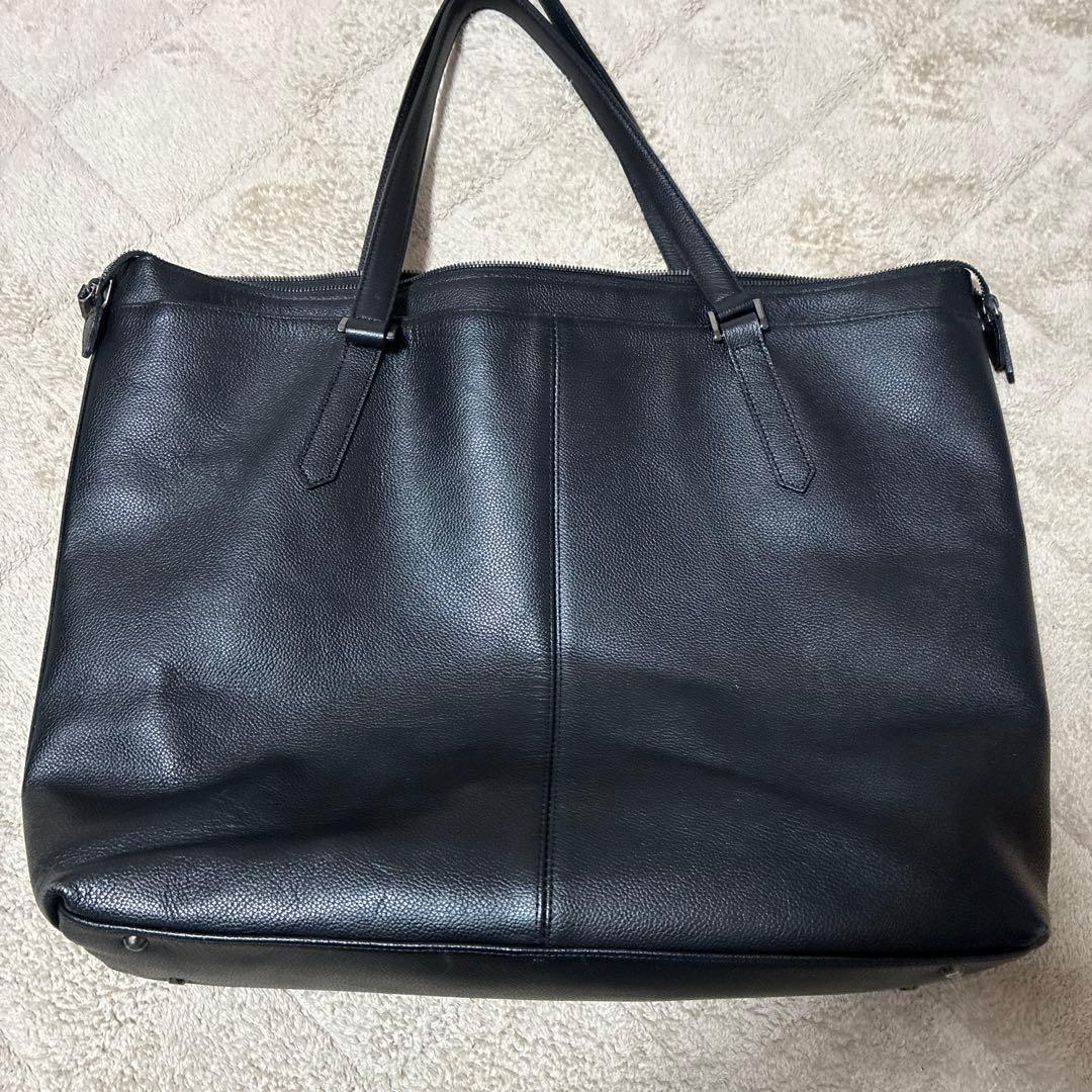 ブラックレーベル 黒 レザートートバッグ